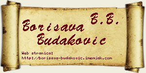 Borisava Budaković vizit kartica